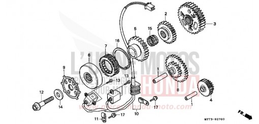 PULSE GENERATOR/ STARTING CLUTCH NR750N de 1992